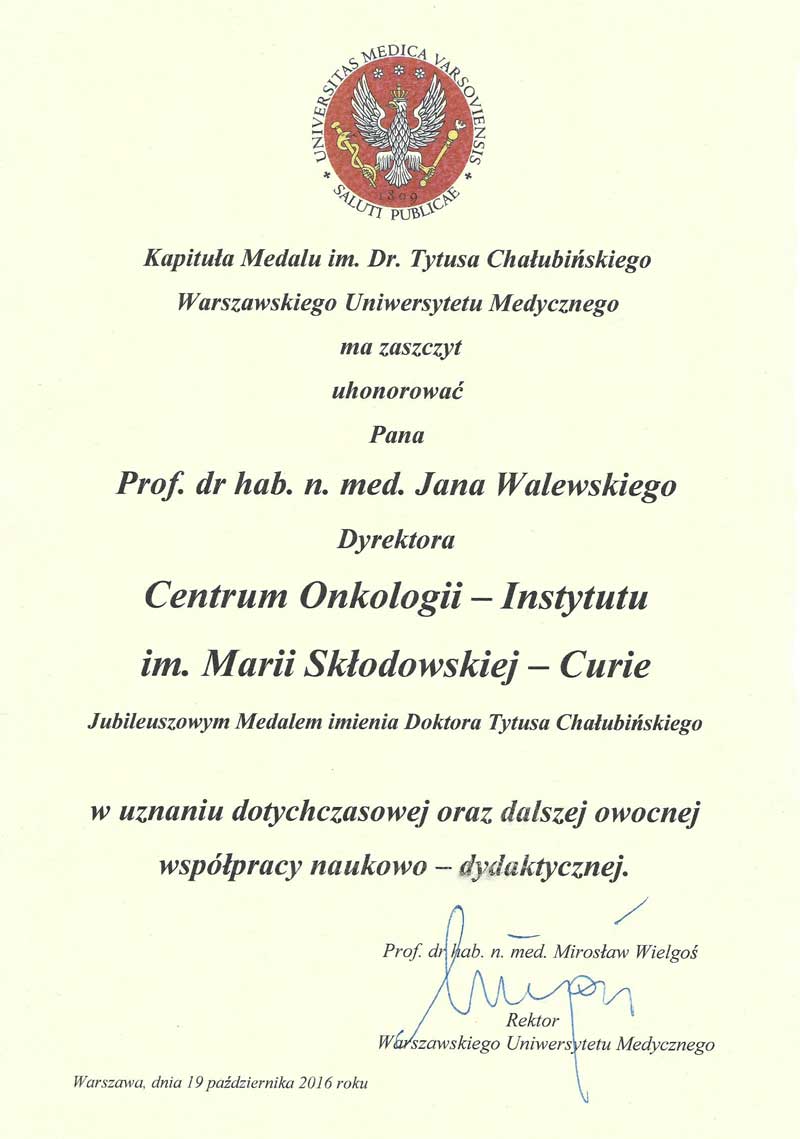 Medal Chalubinskiego 2016